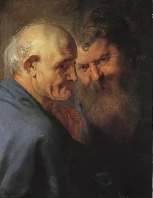 Två apostlahuvuden - Peter Paul Rubens