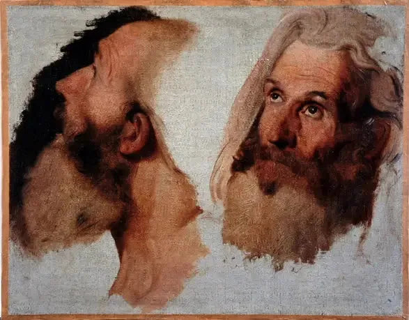 Två manliga huvuden - Jean-Auguste-Dominique Ingres