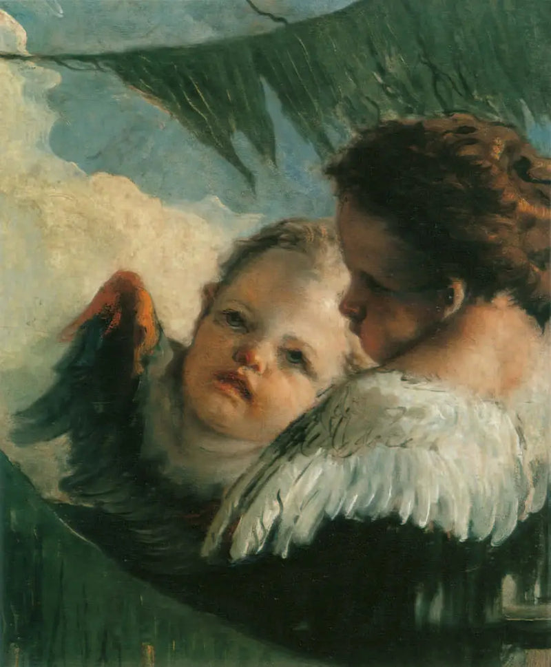 Två änglahuvuden - Giovanni Battista Tiepolo