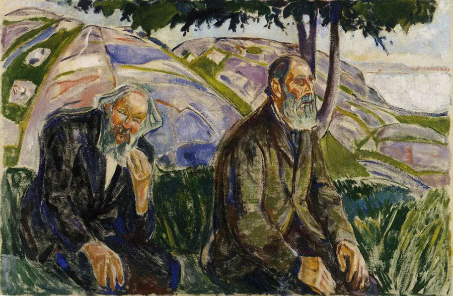 Två Gamla Män - Edvard Munch