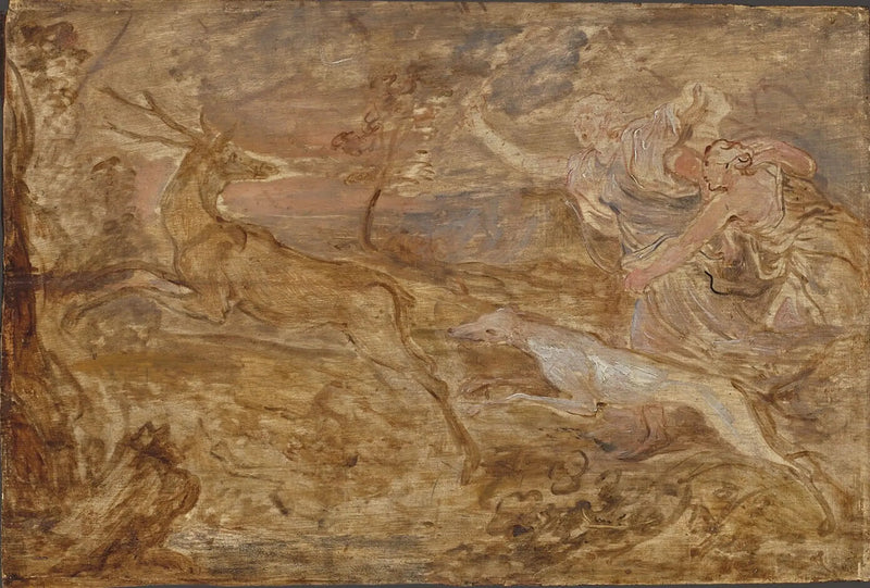 Diana jagar hjorten - Antoine van Dyck