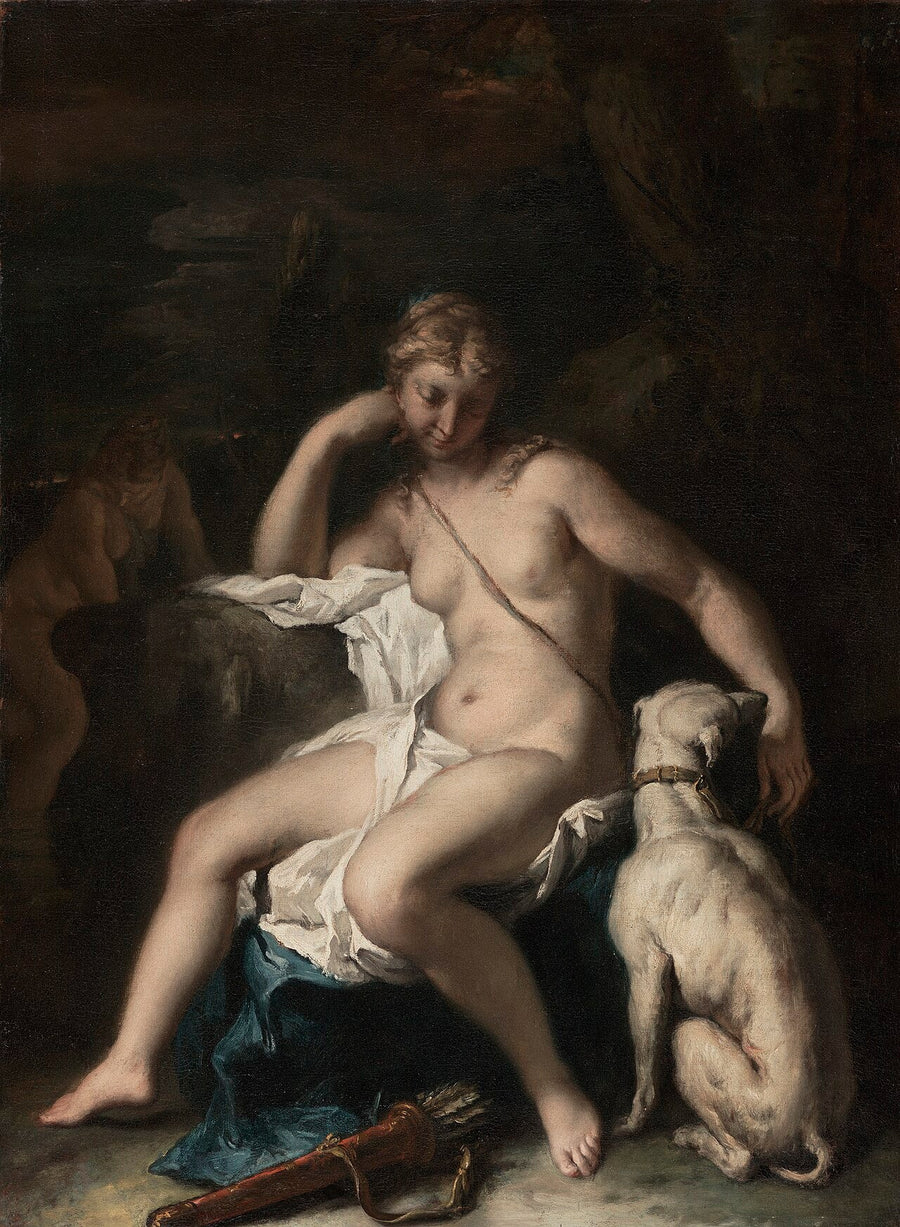 Diana och hennes hund - Sebastiano Ricci