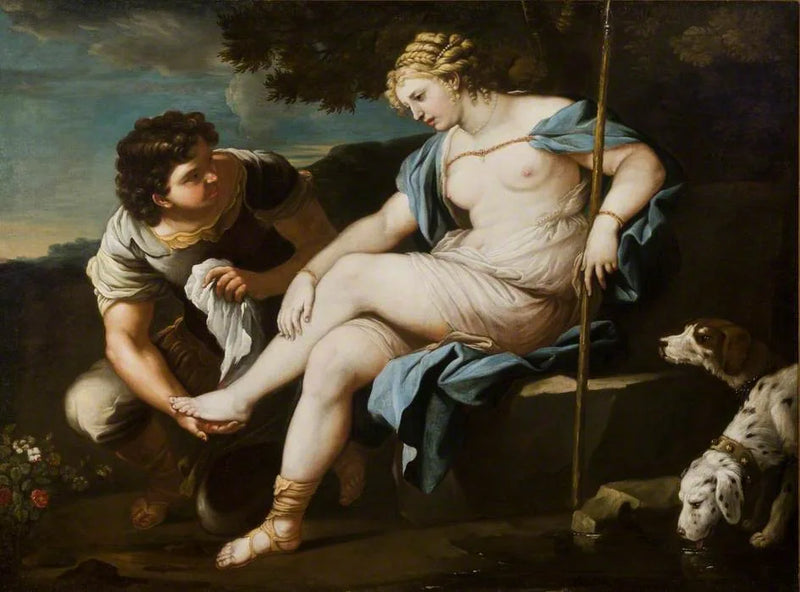 Diana vilar från jakten - Luca Giordano