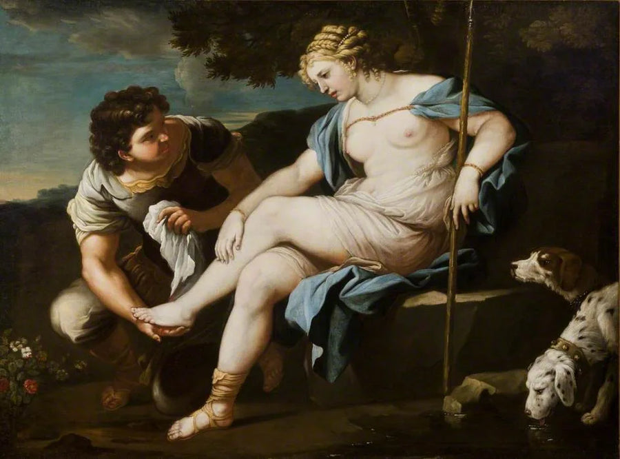 Diana vilar från jakten - Luca Giordano