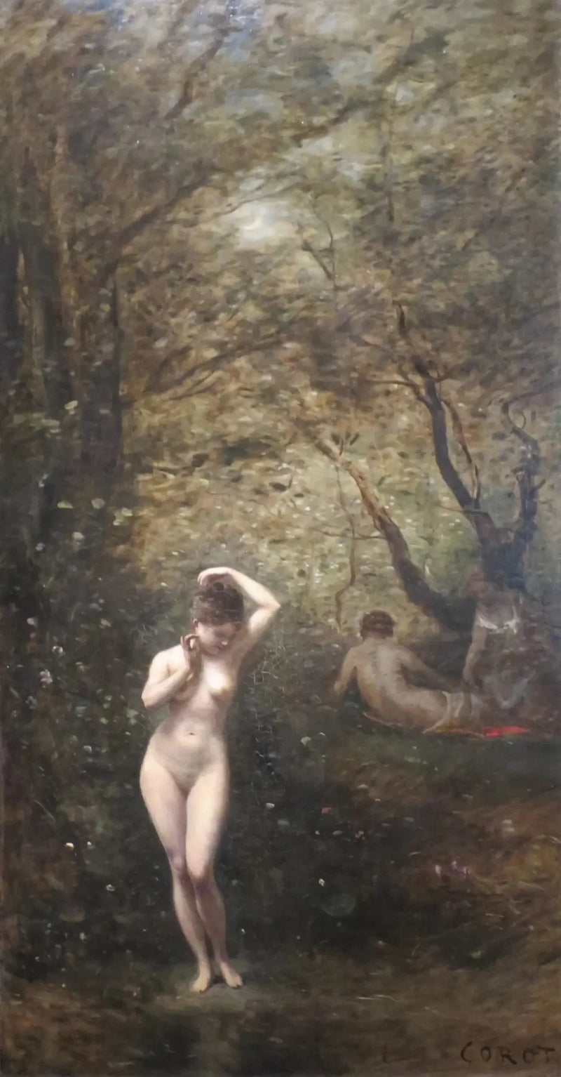 Diane i badet - Jean-Baptiste Camille Corot