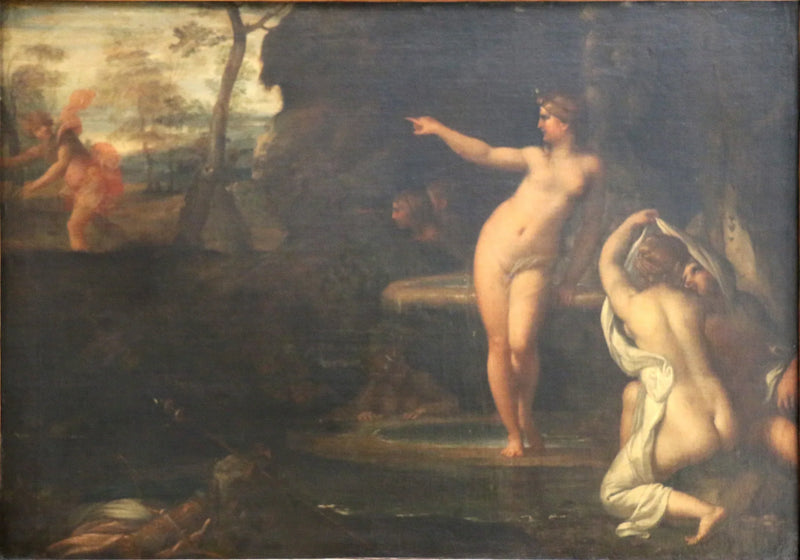 Diane i badet överraskad av Actéon - Annibale Carracci