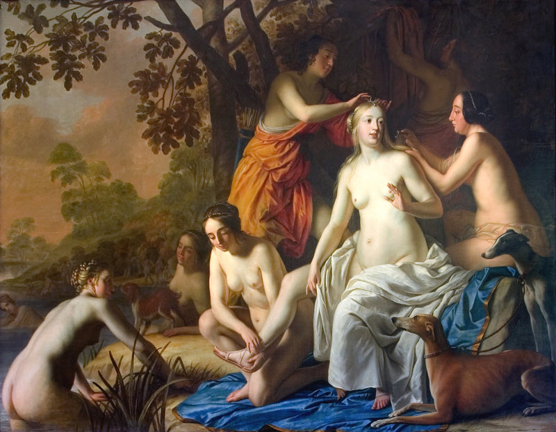 Diane med sina nymfer - Gerrit van Honthorst