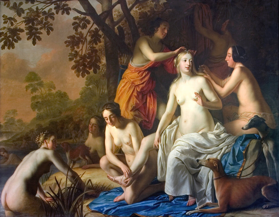 Diane med sina nymfer - Gerrit van Honthorst