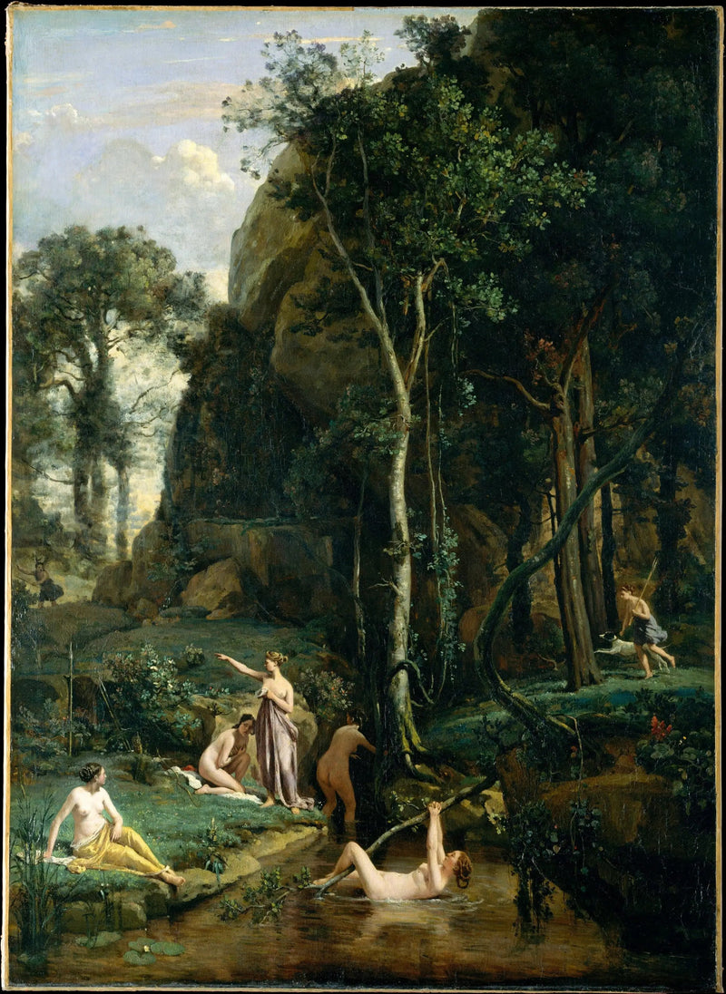 Diane och Aktaion - Jean-Baptiste Camille Corot