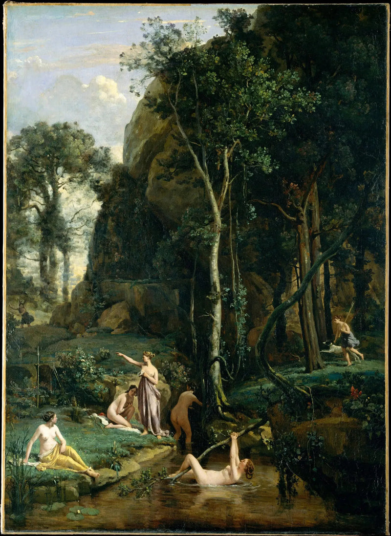 Diane och Aktaion - Jean-Baptiste Camille Corot