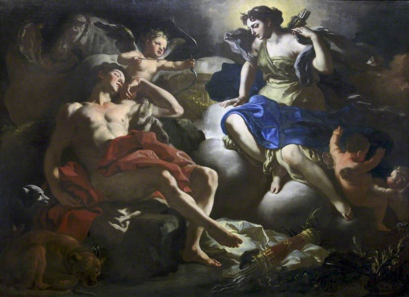 Diane och Endymion - Francesco Solimena