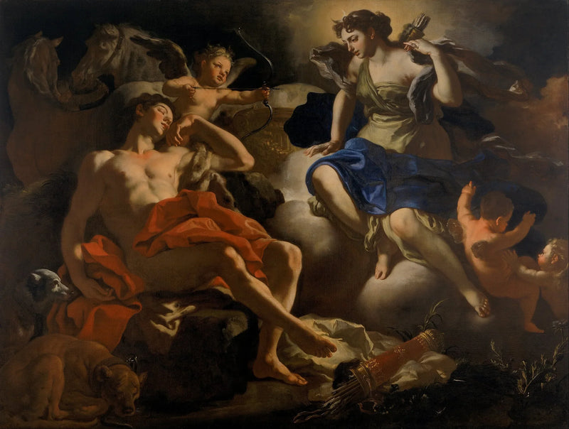 Diane och Endymion - Francesco Solimena