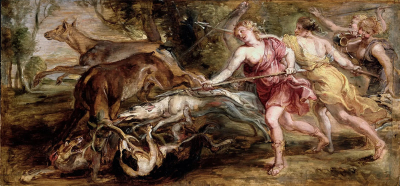 Diane och nymferna jagar - Peter Paul Rubens