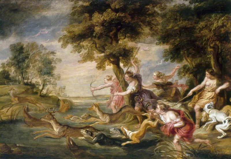 Diane och hennes nymfer på jakt - Peter Paul Rubens