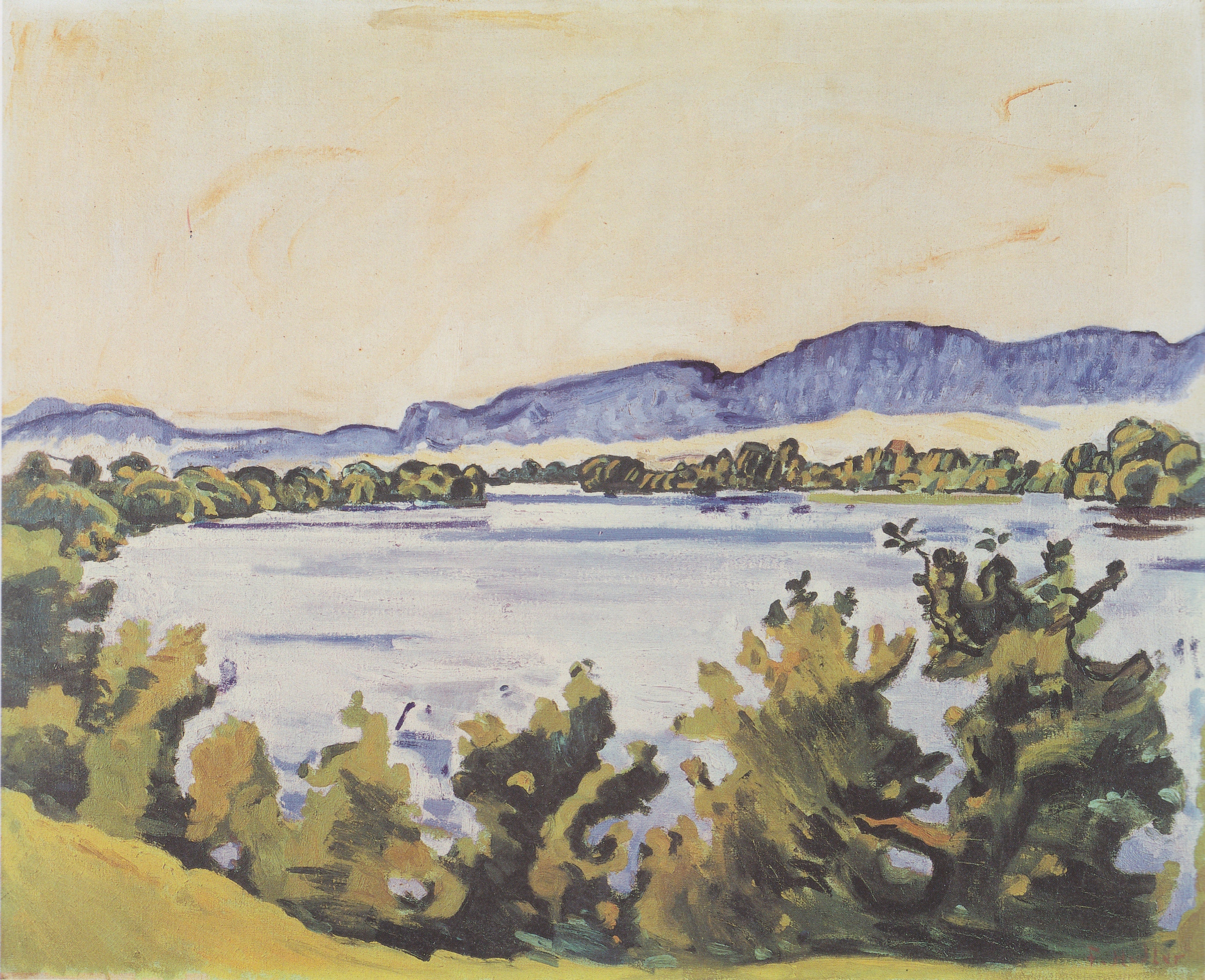Die Aare bei Solothurn - Ferdinand Hodler image 1 reproduction d’œuvre d’art à l’huile