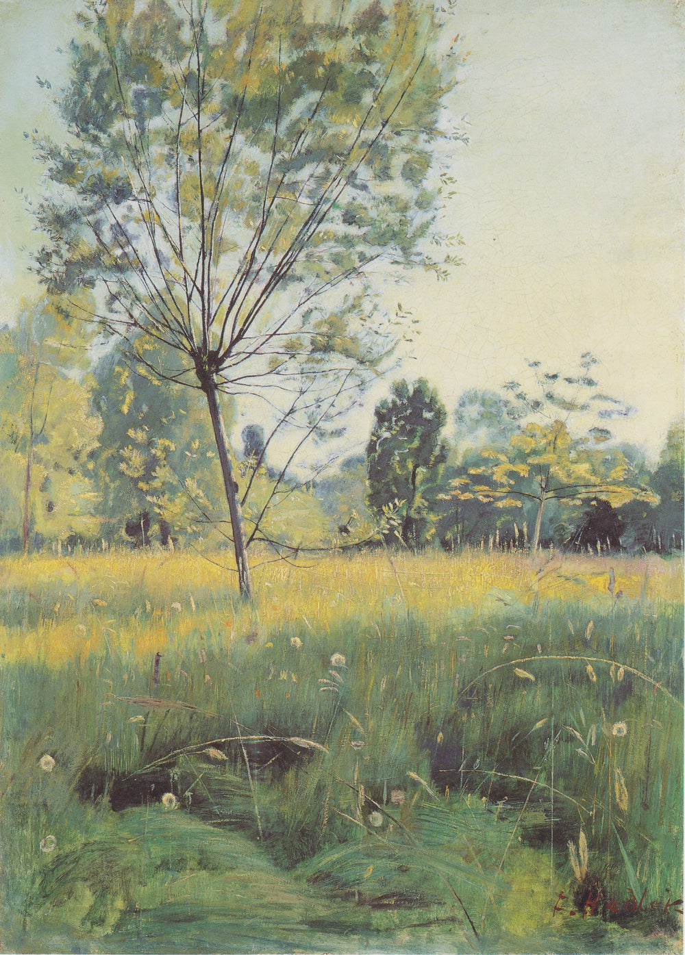 Die goldene Aue - Ferdinand Hodler image 1 copie peinte à la main à l’huile