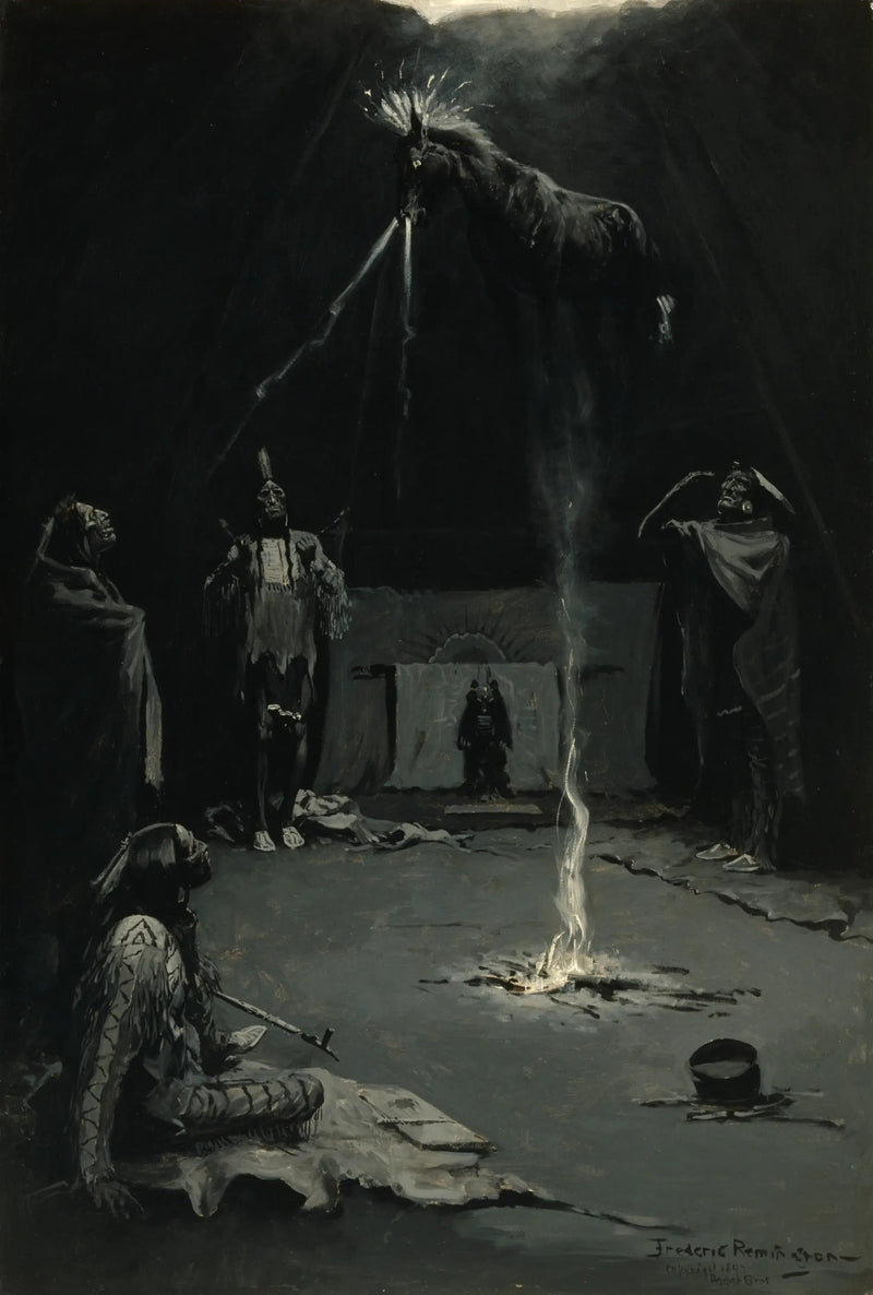 Indisk eldsgud (Medicinskekonstens marsch) - Frederic Remington
