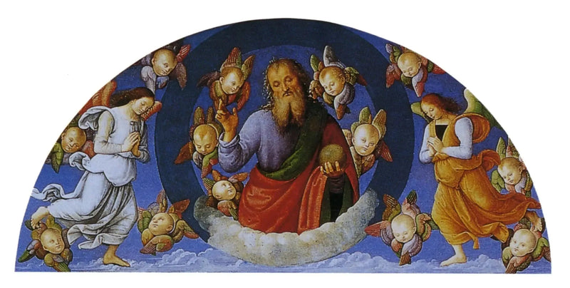 Gud Fader välsignande bland änglarna - Pietro Perugino