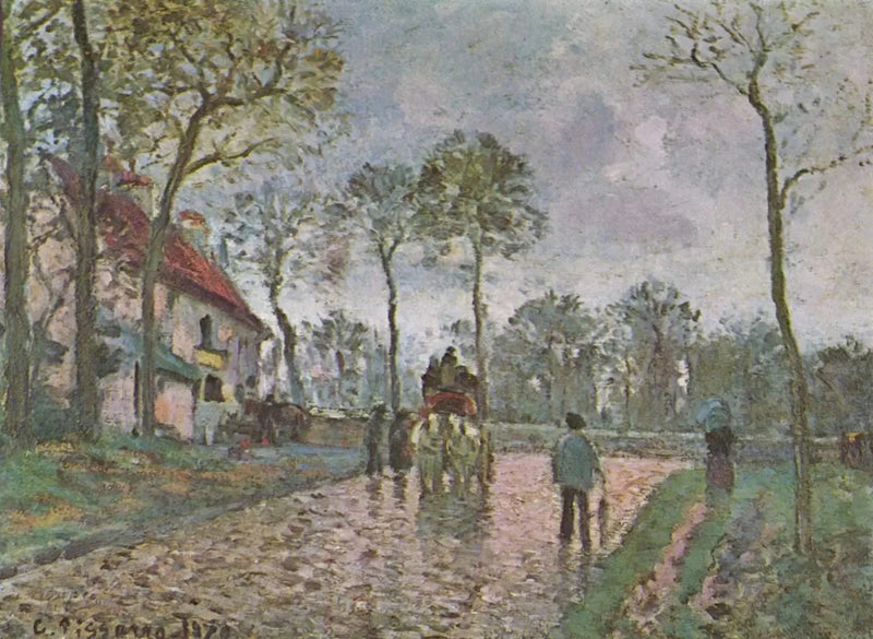 Diligens i Louveciennes - Camille Pissarro