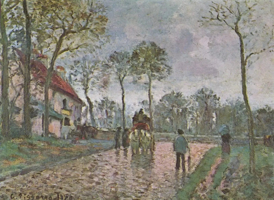 Diligens i Louveciennes - Camille Pissarro