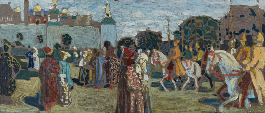 Söndag (gammal ryska) (skiss) - Vassily Kandinsky