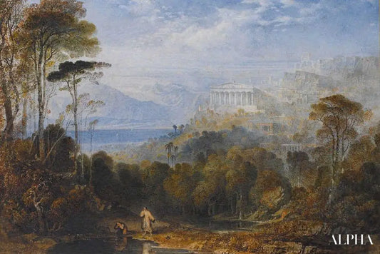 Diogène jette sa coupe - John Martin - Reproductions de tableaux et peintures haut de gamme