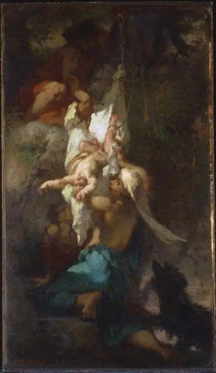 Oedipus nedstigen från trädet - Jean-François Millet