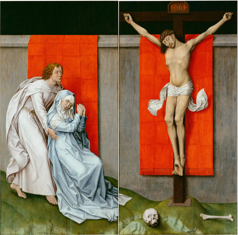 Diptyk av Kristus på korset - Rogier van der Weyden