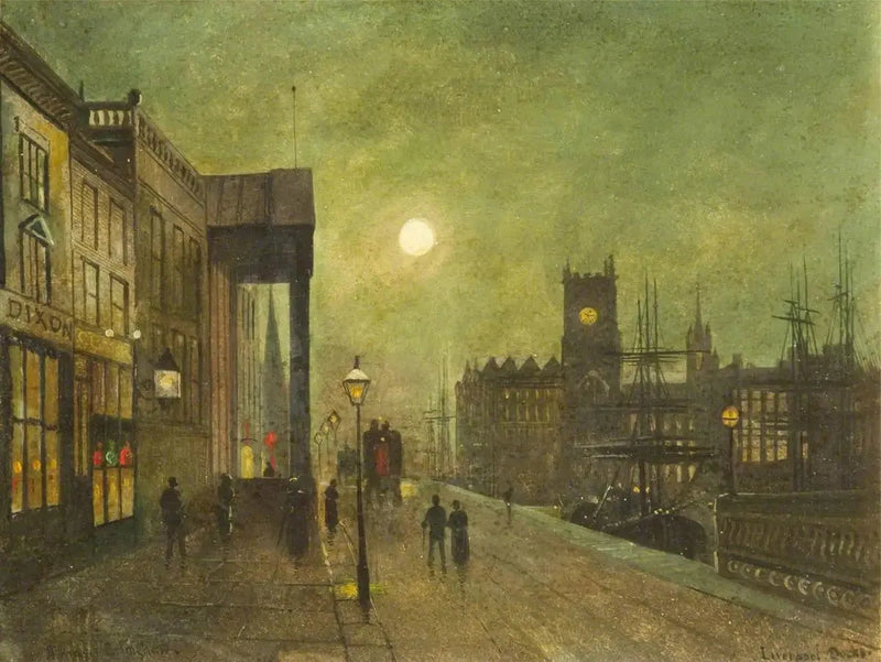 Liverpools kajer (panel 3 av 5) - John Atkinson Grimshaw