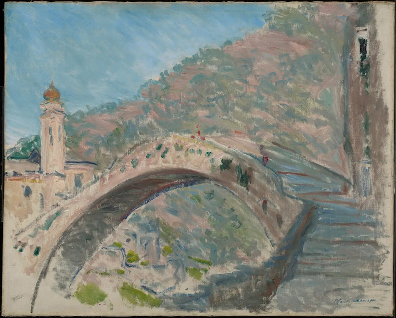 Dolceacqua, den gamla bron över Nervia - Claude Monet