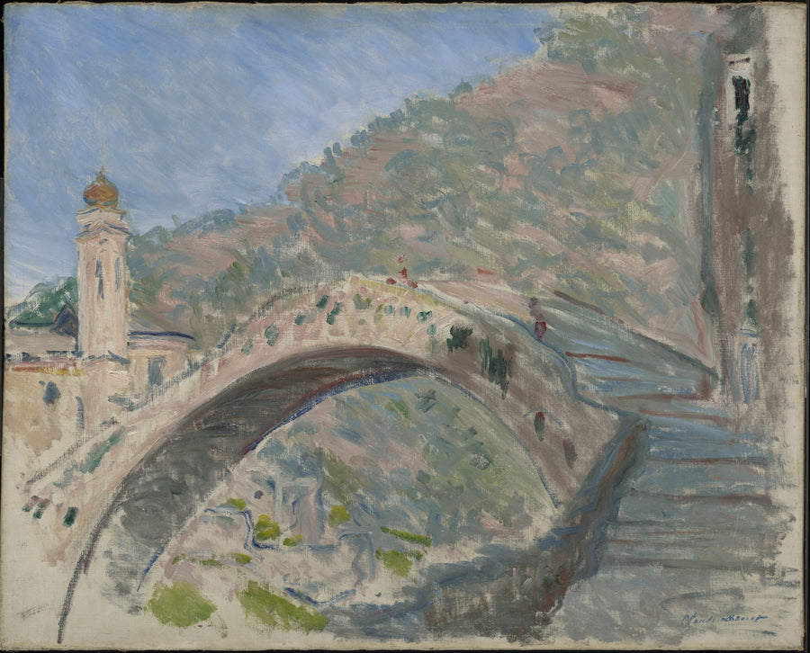 Dolceacqua, den gamla bron över Nervia - Claude Monet