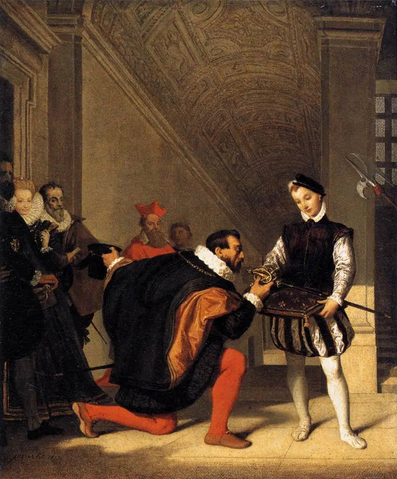 Don Pedro de Toledo kysser Henri IV:s svärd - Jean-Auguste-Dominique Ingres