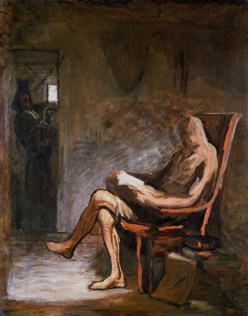 Don Quijote som läser - Honoré Daumier