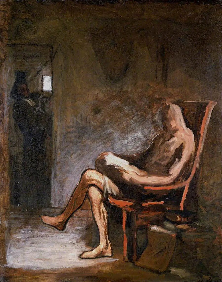 Don Quijote som läser - Honoré Daumier