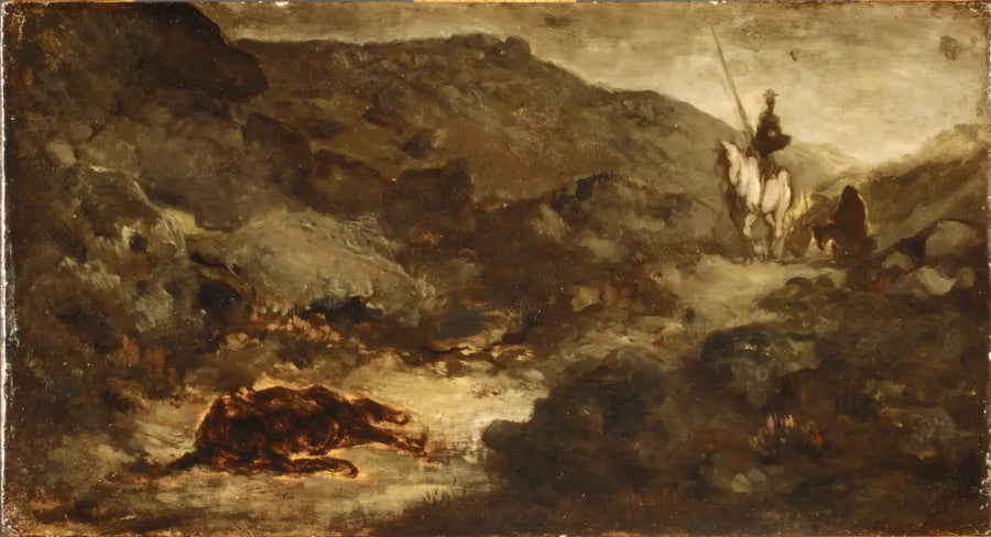 Don Quijote och den döda åsnan - Honoré Daumier