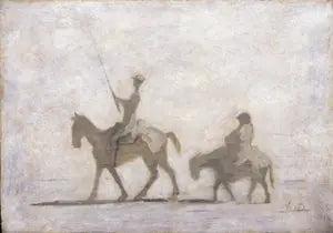 Don Quijote och Sancho Panza - Honoré Daumier