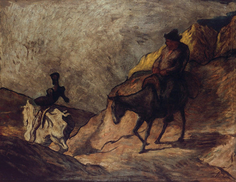Don Quijote och Sancho Panza - Honoré Daumier