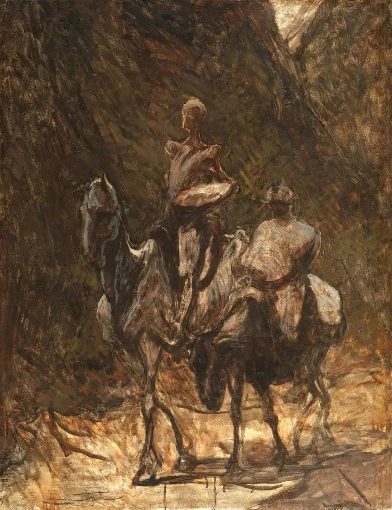 Don Quijote och Sancho Panza - Honoré Daumier