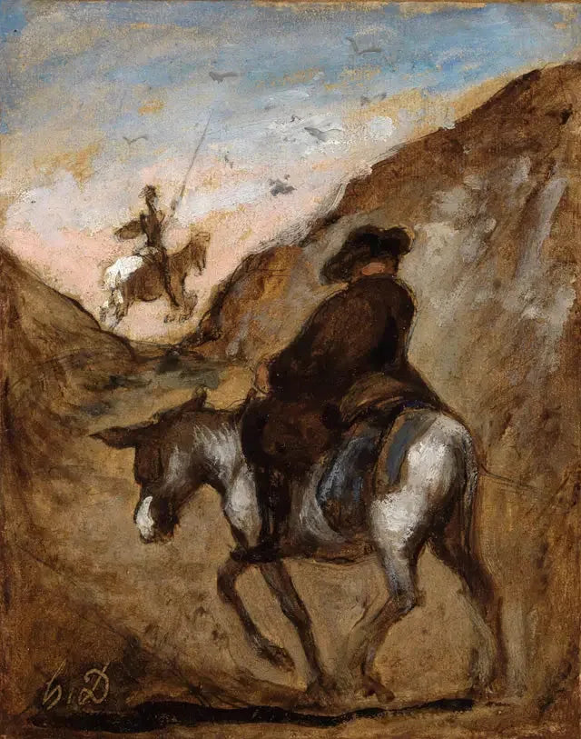 Don Quijote och Sancho Panza - Honoré Daumier