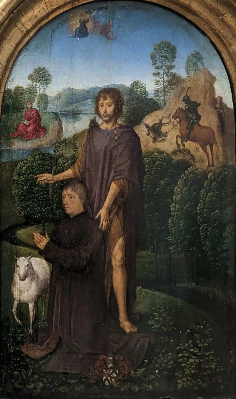 Donator presenterad av helige Johannes Döparen - Hans Memling