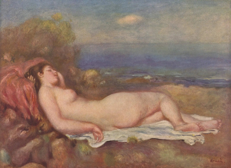 Sova vid havet - Pierre-Auguste Renoir