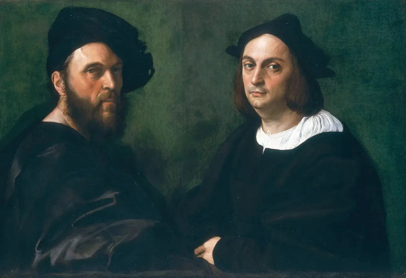 Dubbelporträtt av Andrea Navagero och Agostino Beazzano - Raphael Sanzio