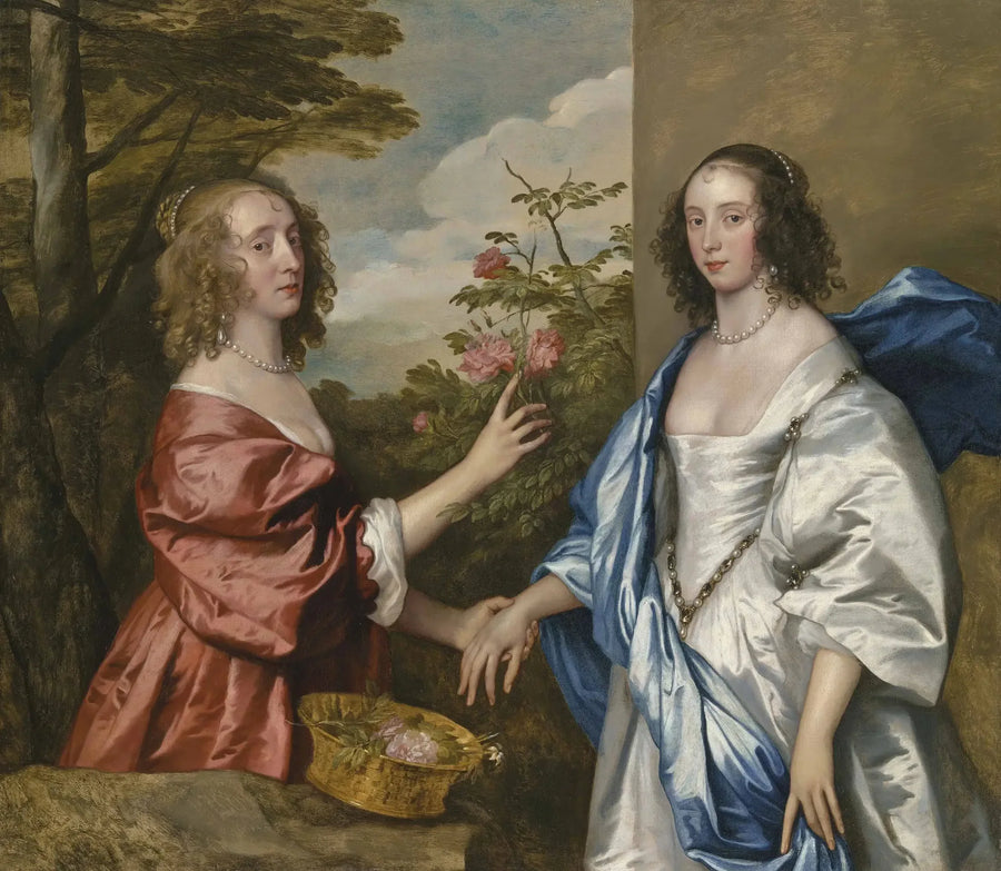 Dubbelt porträtt av Anne, grevinna av Manchester, och hennes dotter Anne Cavendish, Lady Rich - Antoine van Dyck