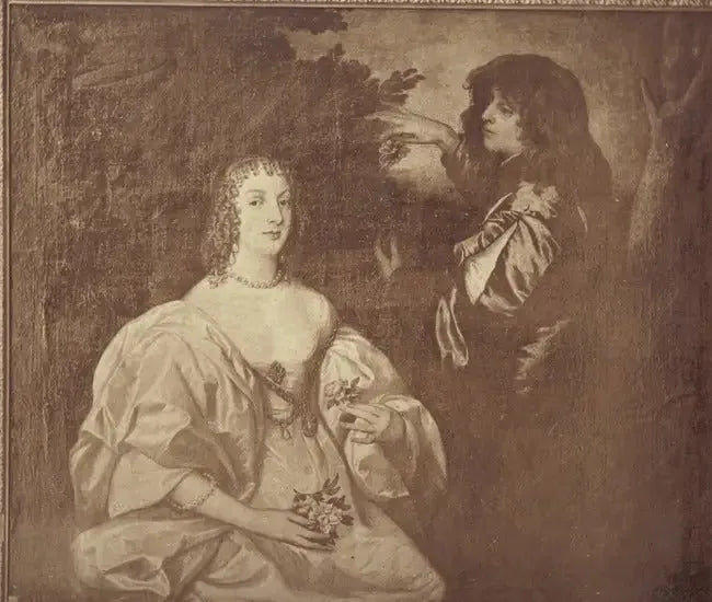 Dubbelt porträtt av Anne Sophia, grevinna av Carnarvon (-1695), med sin bror Philip Herbert, 5:e earl av Pembroke, 2:e earl av Montgomery (1621-1669) - Antoine van Dyck