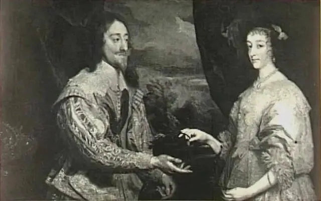 Dubbelt porträtt av Karl I Stuart, kung av England, och hans hustru Henriette Marie de Bourbon, drottning av England (1609-1669) - Antoine van Dyck