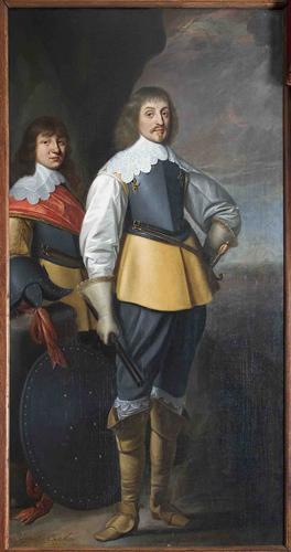 Dubbelt porträtt av Johan Maurits van Nassau-Siegen (1604-1679) och Johan Ernst van Nassau-Siegen (1618-1639) - Gerrit van Honthorst
