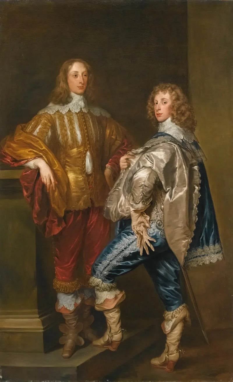 Dubbelt porträtt av Lord John Stewart (1621-1644) och Lord Bernard Stewart, framtida earl av Lichfield (1623-1645) - Antoine van Dyck