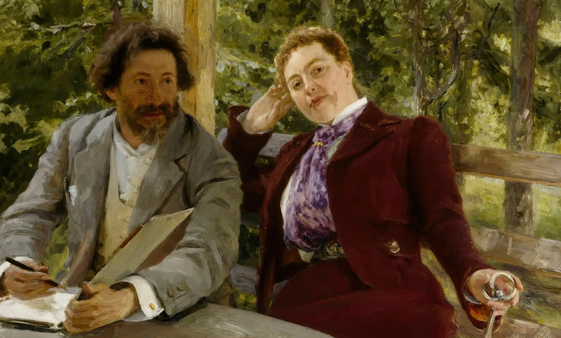 Dubbelt porträtt av Natalia Nordmann och Ilya Repin - Ilya Repin