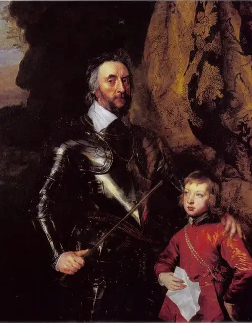 Dubbelt porträtt av Thomas Howard, 21:a earl av Arundel (1585-1646) med sin sonson, Thomas Howard, senare 22:a earl av Arundel och 5:e hertig av Norfolk - Antoine van Dyck
