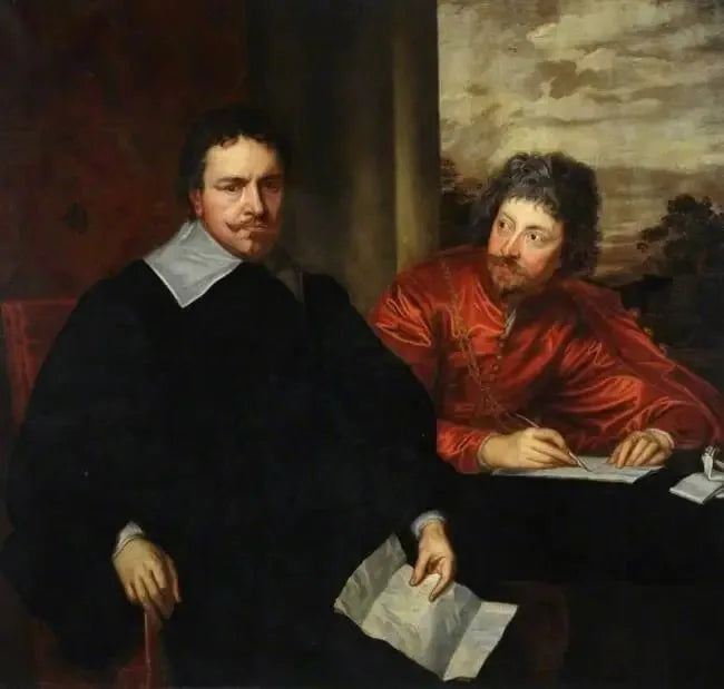 Dubbelt porträtt av Thomas Wentworth, 1:e earl av Strafford (1593-1641), med sin sekreterare Sir Philip Mainwaring (1589-1661) - Antoine van Dyck